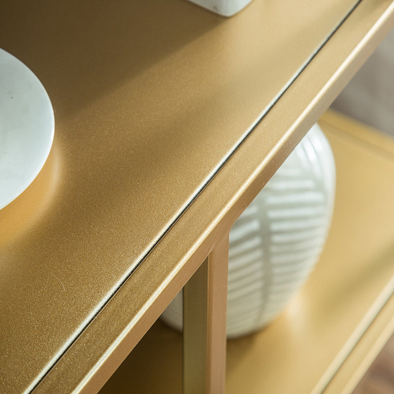 Open Back Bookcase Glam Style Bookshelf for Home Office and Study Room