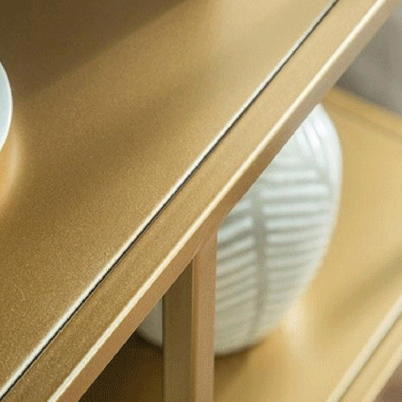 Open Back Bookcase Glam Style Bookshelf for Home Office and Study Room