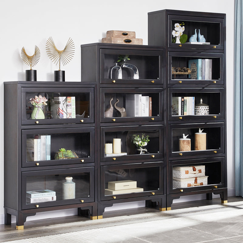 Libreria standard in stile glam scaffale in legno solido con porte