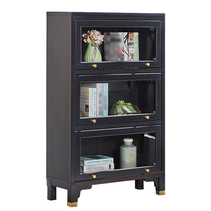Libreria standard in stile glam scaffale in legno solido con porte
