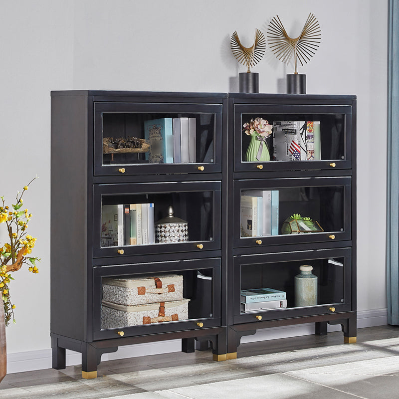 Libreria standard in stile glam scaffale in legno solido con porte