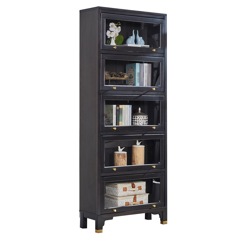 Libreria standard in stile glam scaffale in legno solido con porte