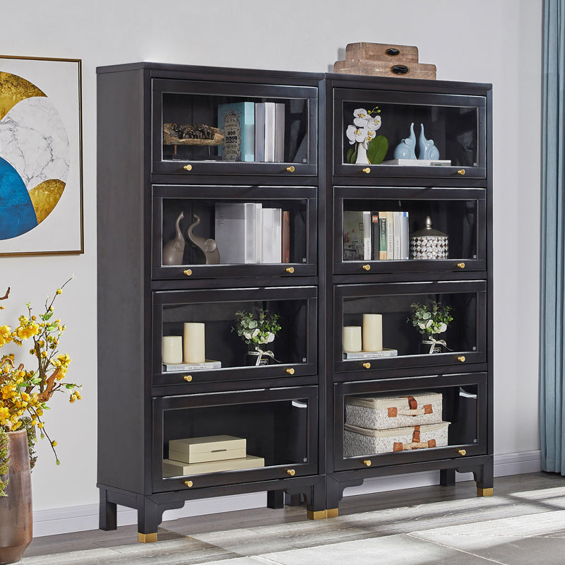 Libreria standard in stile glam scaffale in legno solido con porte