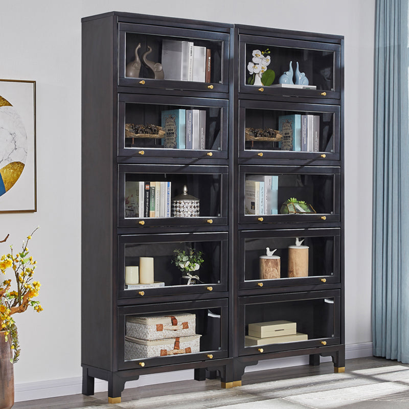 Libreria standard in stile glam scaffale in legno solido con porte