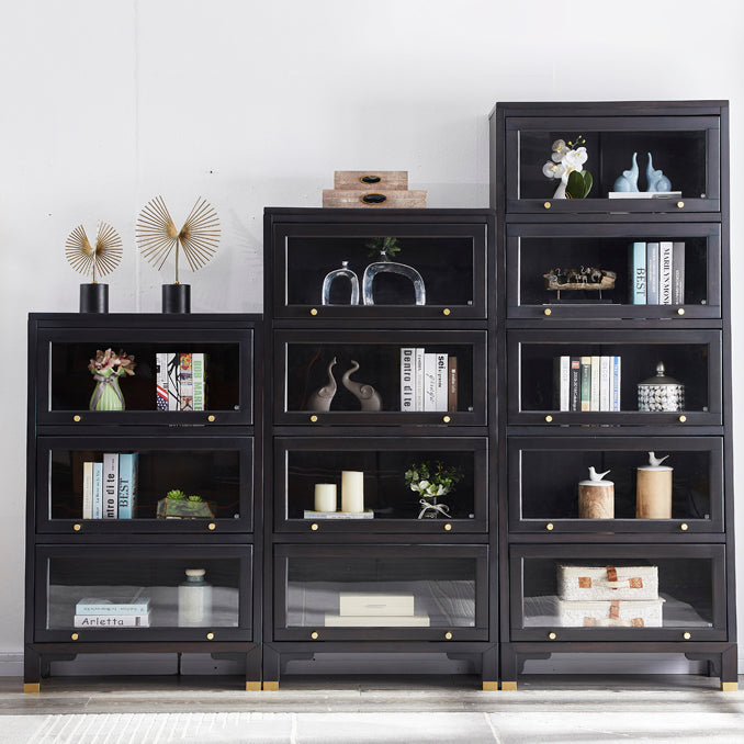 Libreria standard in stile glam scaffale in legno solido con porte
