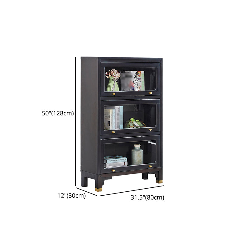 Libreria standard in stile glam scaffale in legno solido con porte