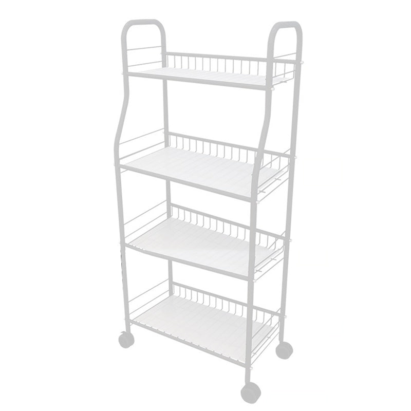 Industrial Style Steel Bookshelf Open Shelf Bookcase with Caster Wheels