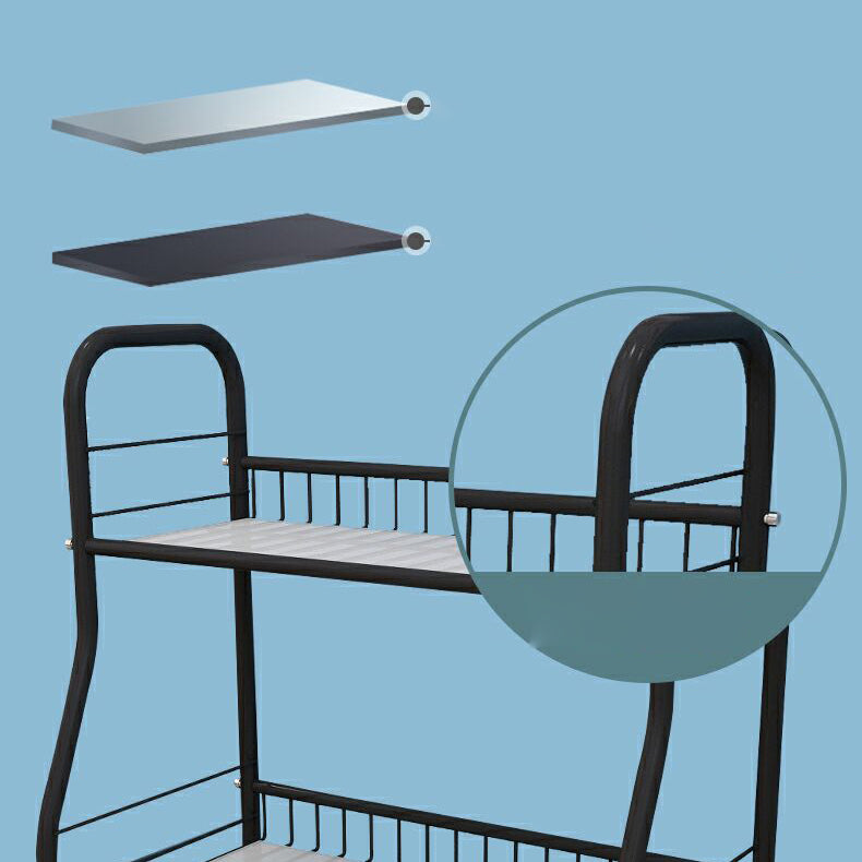 Industrial Style Steel Bookshelf Open Shelf Bookcase with Caster Wheels