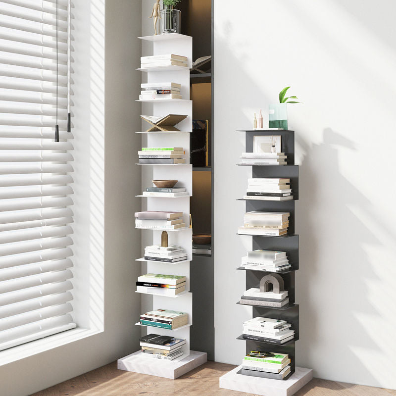 Invisible Bookshelf Open Back Contemporary Style Bookcase for Home and Office