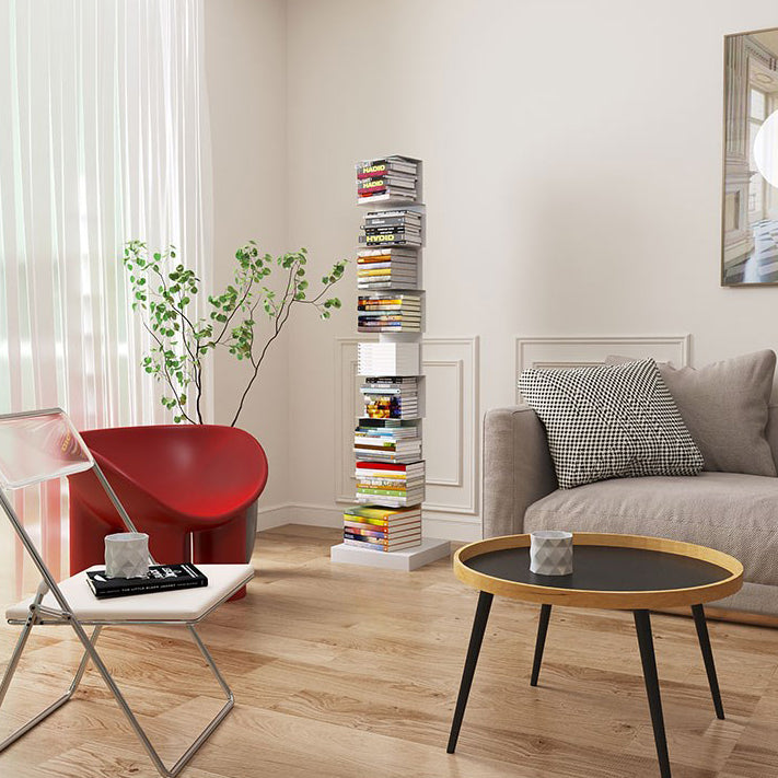 Invisible Bookshelf Open Back Contemporary Style Bookcase for Home and Office