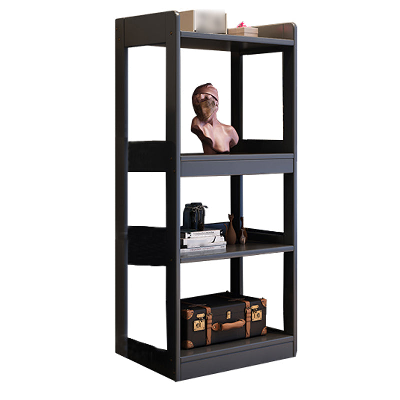 Hedendaagse verticale etagere boekenplank grijs en zwarte rubberhout boekenplank