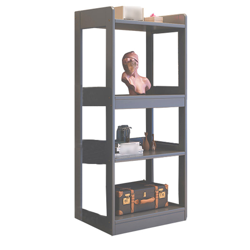 Hedendaagse verticale etagere boekenplank grijs en zwarte rubberhout boekenplank