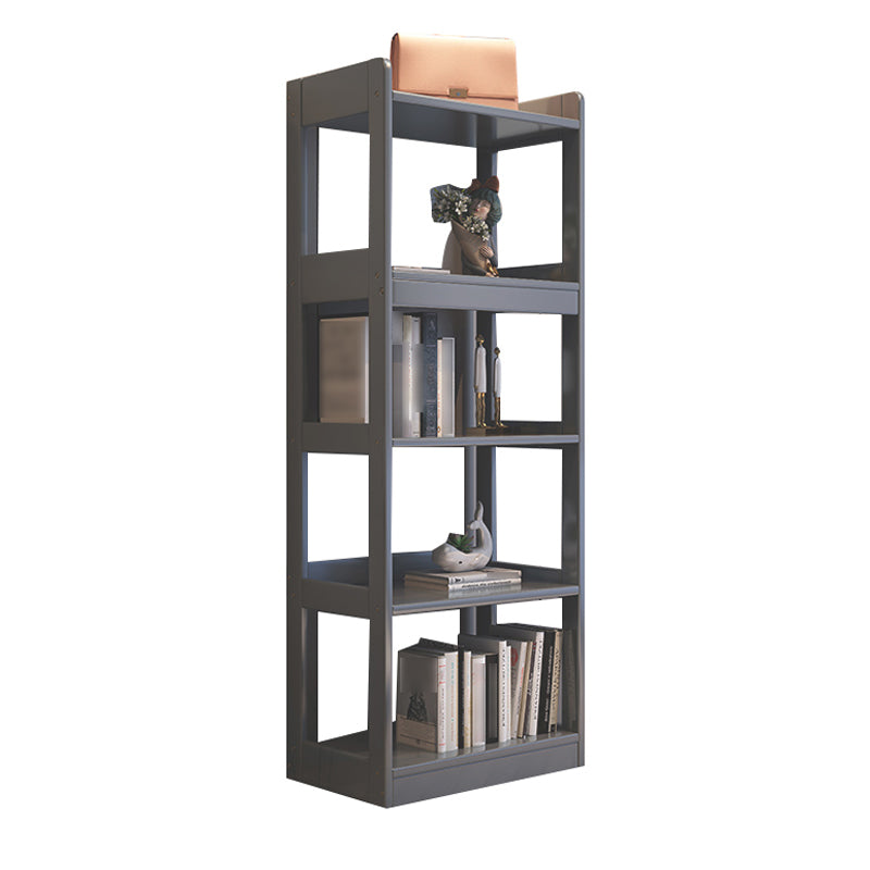 Hedendaagse verticale etagere boekenplank grijs en zwarte rubberhout boekenplank