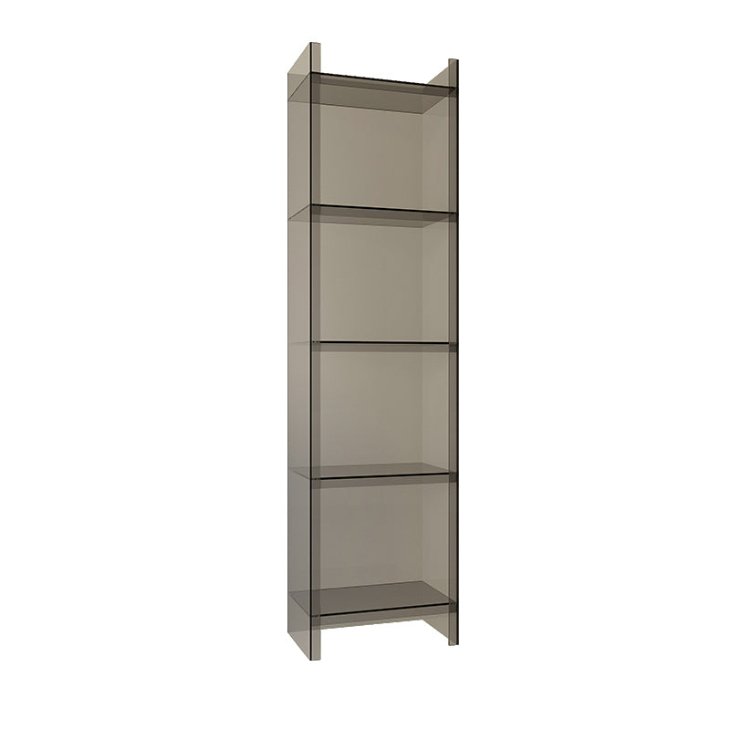 Acrylic Vertical Standard Bookshelf Glam Closed Back Bookshelf for Living Room