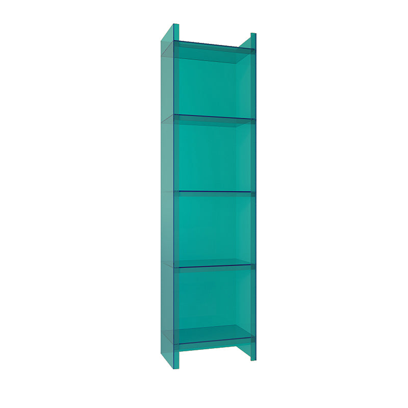 Acrylic Vertical Standard Bookshelf Glam Closed Back Bookshelf for Living Room