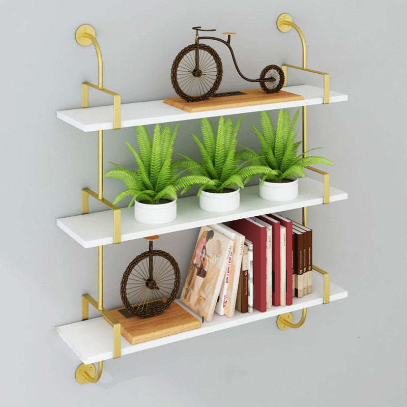7.87"W Bookshelf Glam Style Wall Mounted Bookcase for Home Office Study Room