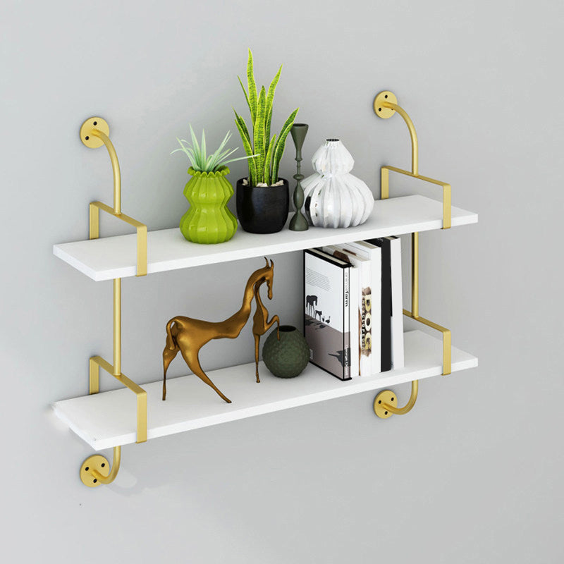 7.87"W Bookshelf Glam Style Wall Mounted Bookcase for Home Office Study Room