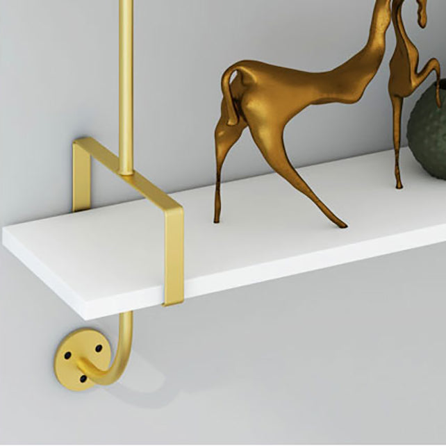 7.87"W Bookshelf Glam Style Wall Mounted Bookcase for Home Office Study Room