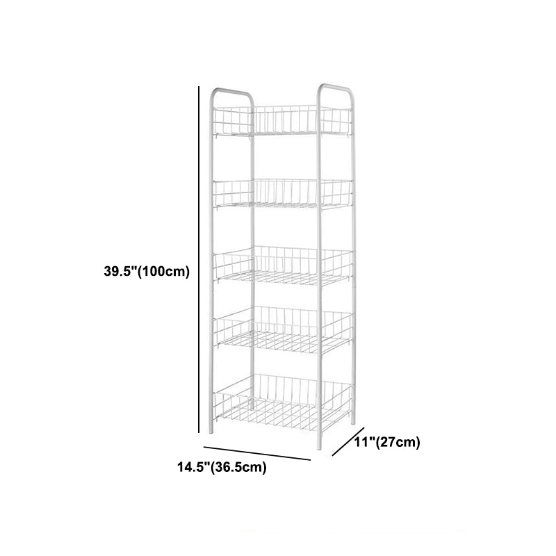Industrial Iron Etagere Bookshelf Open Vertical Bookshelf with Caster Wheels