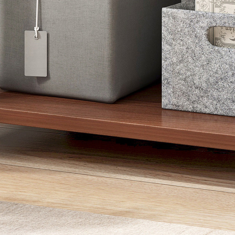 Industrial Etagere Bookshelf Steel Frame Manufactured Wood Shelf with Caster Wheels