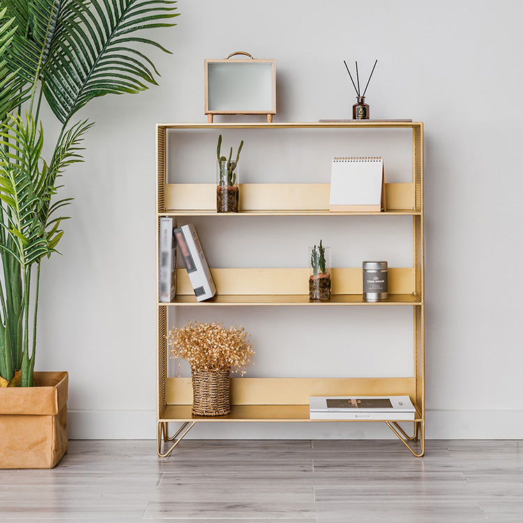 Libreria geometrica in metallo scandinavo libreria di ferro aperto verticale