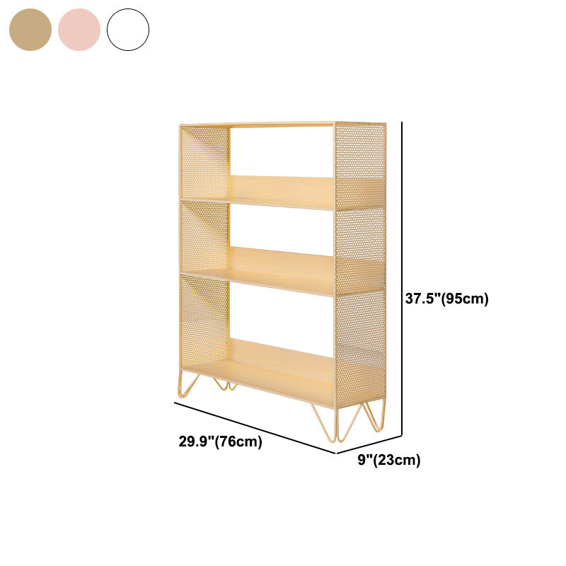 Libreria geometrica in metallo scandinavo libreria di ferro aperto verticale