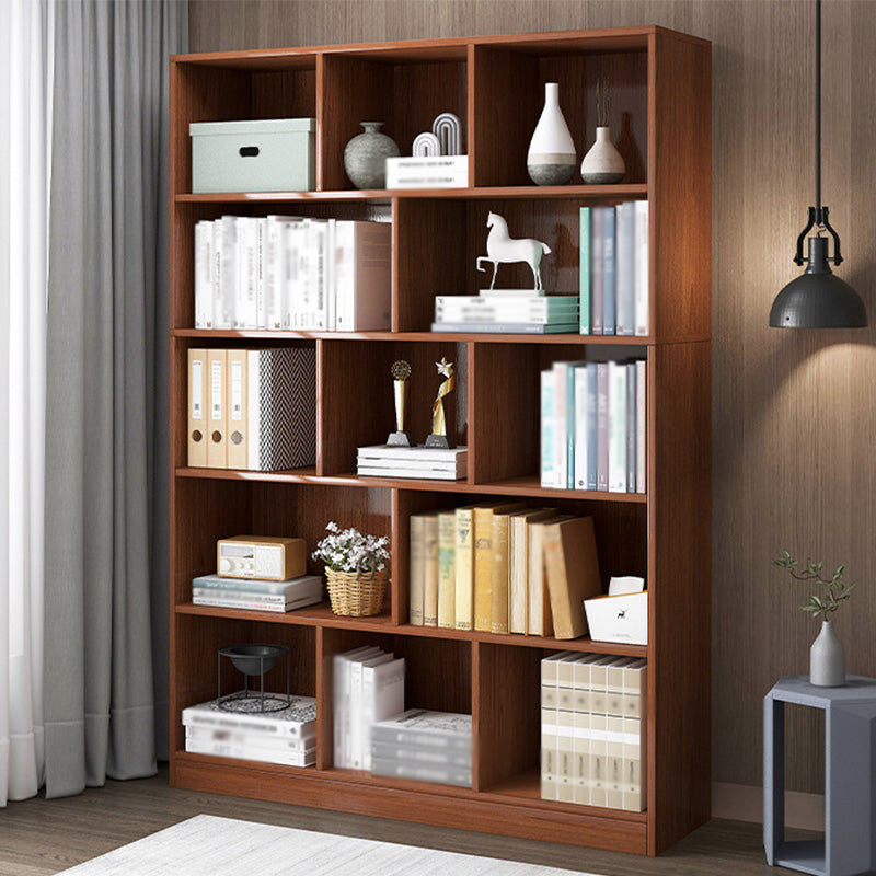 Manufactured Wood Standard Bookshelf Scandinavian Vertical Closed Back Bookshelf