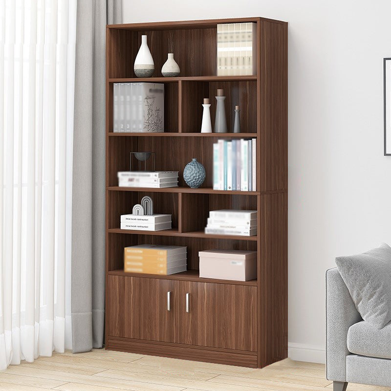 Manufactured Wood Standard Bookshelf Scandinavian Vertical Closed Back Bookshelf
