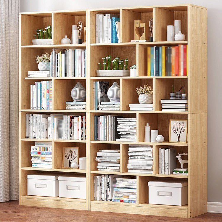 Manufactured Wood Standard Bookshelf Scandinavian Vertical Closed Back Bookshelf