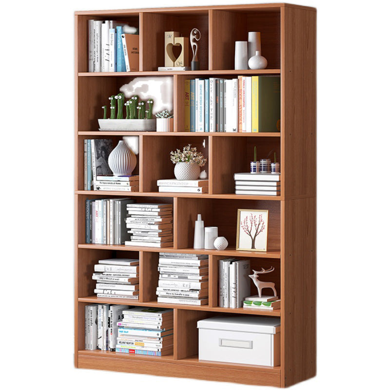 Manufactured Wood Standard Bookshelf Scandinavian Vertical Closed Back Bookshelf