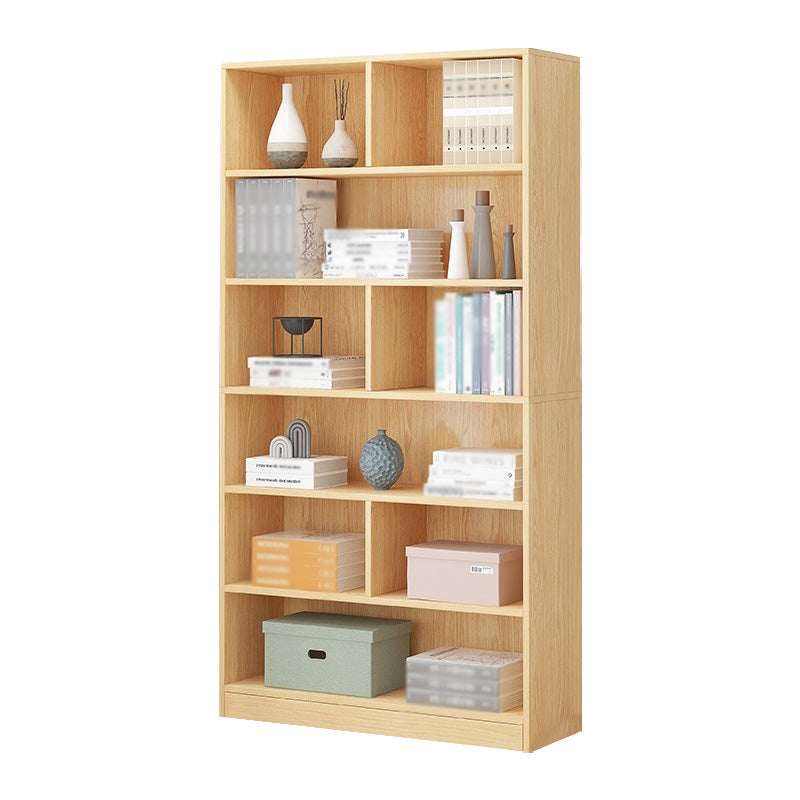 Manufactured Wood Standard Bookshelf Scandinavian Vertical Closed Back Bookshelf