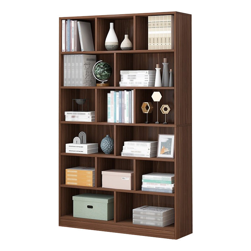 Manufactured Wood Standard Bookshelf Scandinavian Vertical Closed Back Bookshelf
