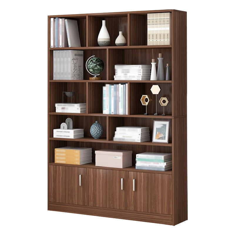 Manufactured Wood Standard Bookshelf Scandinavian Vertical Closed Back Bookshelf