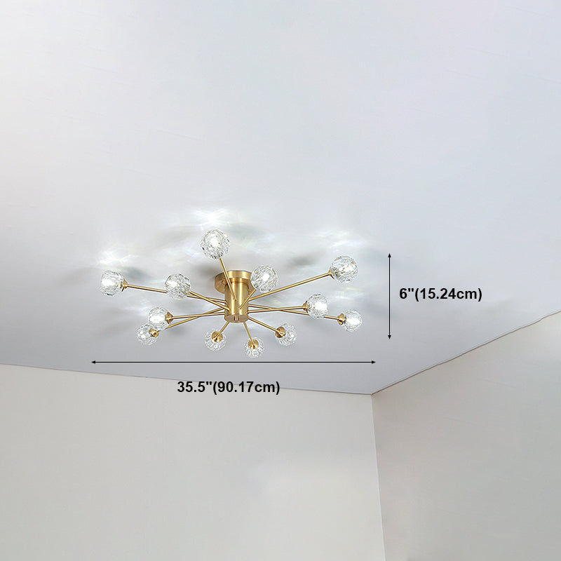 Apparecchiatura a filo a filo cristallo a filo chiaro a filo a filo contemporaneo in oro