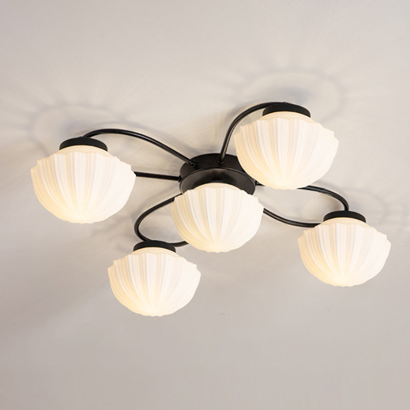 Simplicidad Semi Flush Montaje Iluminación Vidromas Lámpara de techo de la sala de estar