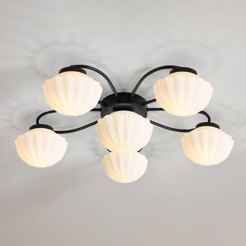 Simplicidad Semi Flush Montaje Iluminación Vidromas Lámpara de techo de la sala de estar