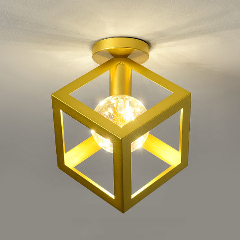 1 plafond de plafond clair éclairage de plafond en verre de style industriel pour le salon