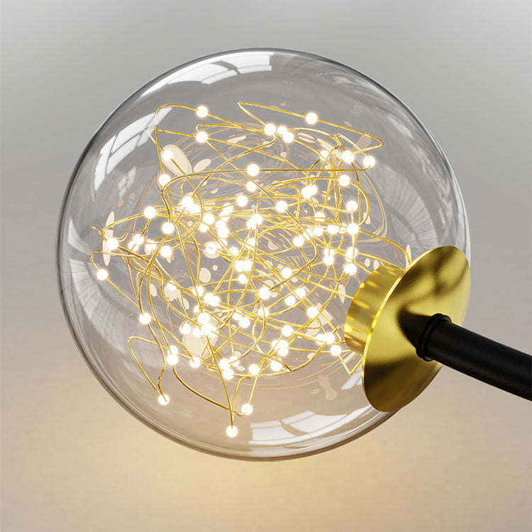 1 plafond de plafond clair éclairage de plafond en verre de style industriel pour le salon