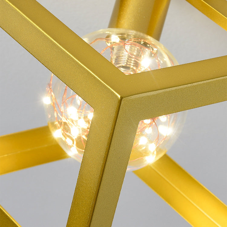 1 plafond de plafond clair éclairage de plafond en verre de style industriel pour le salon