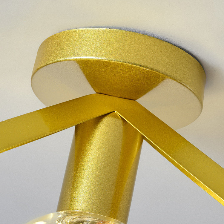 1 plafond de plafond clair éclairage de plafond en verre de style industriel pour le salon