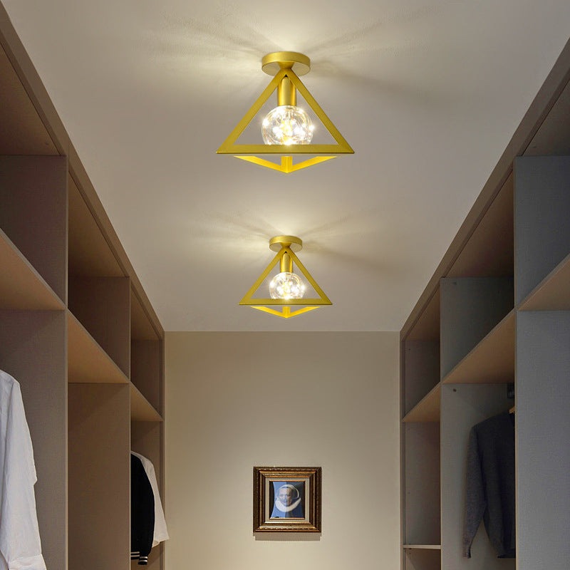 1 plafond de plafond clair éclairage de plafond en verre de style industriel pour le salon