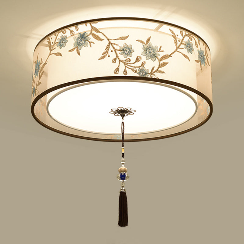 Lumo moderno a soffitto a sfioramento lampada a soffitto minimalista con tonalità in tessuto