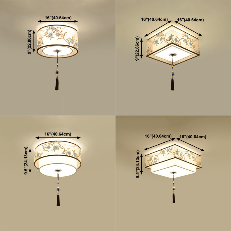 Lumo moderno a soffitto a sfioramento lampada a soffitto minimalista con tonalità in tessuto