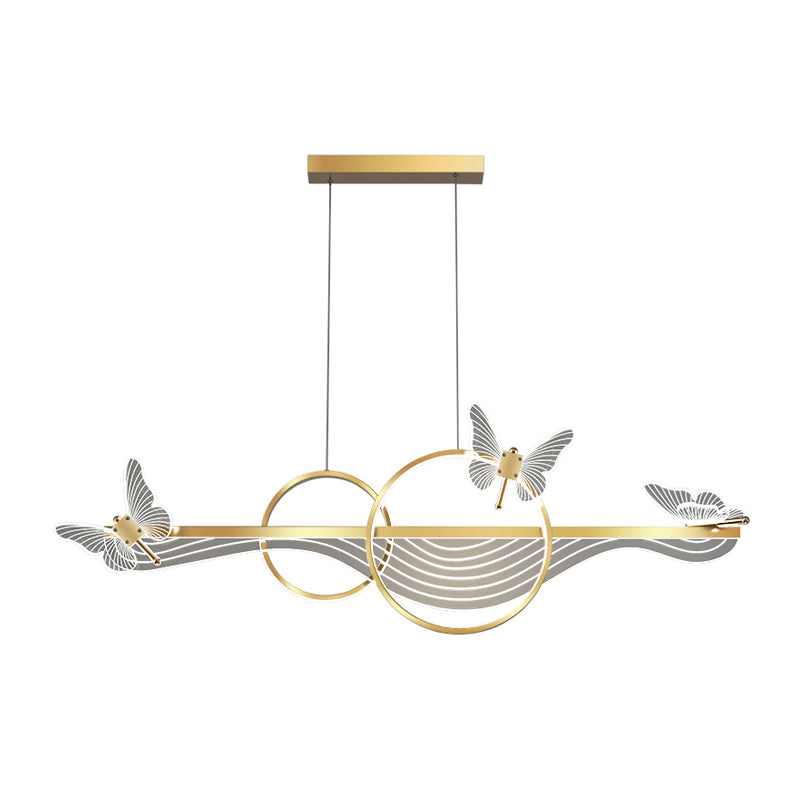 Luci da isola a forma lineare Modern Style Metal Island Lighting for Restaurant
