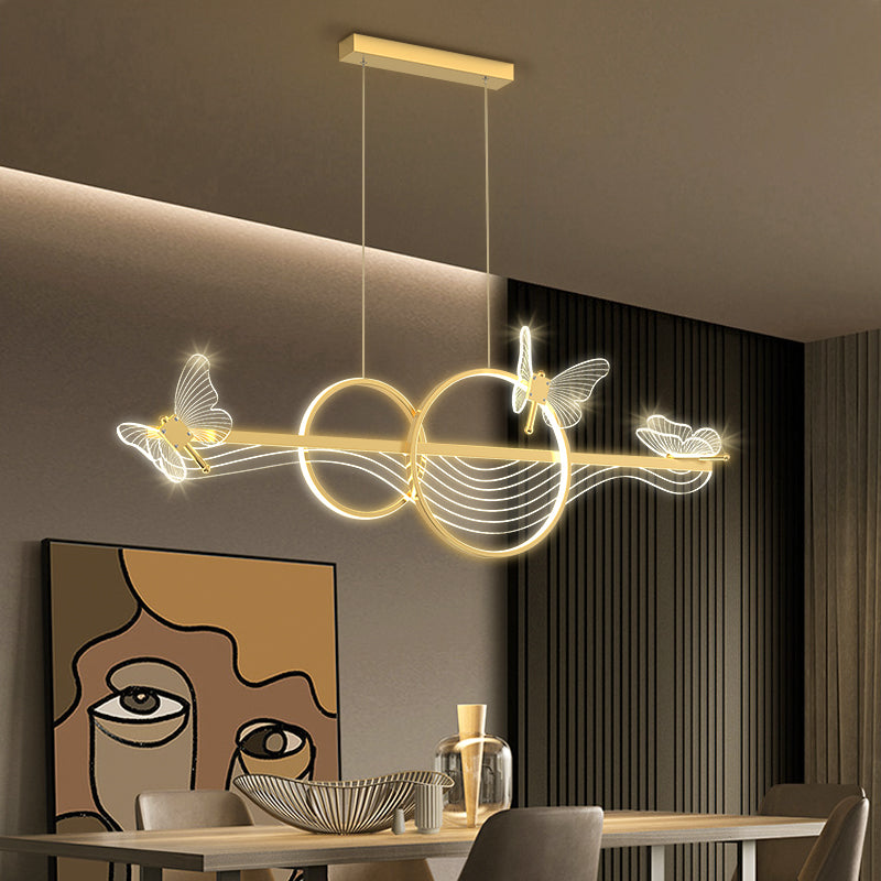 Luci da isola a forma lineare Modern Style Metal Island Lighting for Restaurant