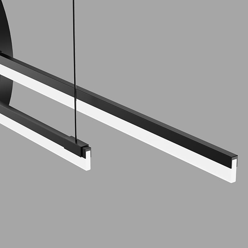 Luci da isola a forma lineare Modern MEDICE METAL INSLAGE A 4 LIGHT LIGHTINI IN NERO