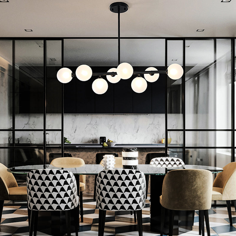 Modern Style Spherical Shape Island Lighting Ideas Glass Island Lighting Fixtures