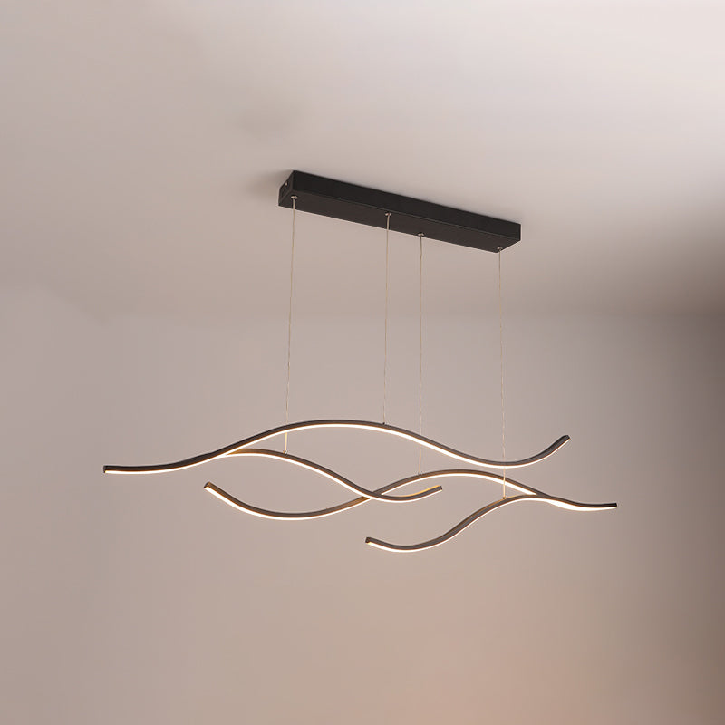 Contemporary Style Linear Shape Pendant Lights Metal Pendant Lighting Fixtures