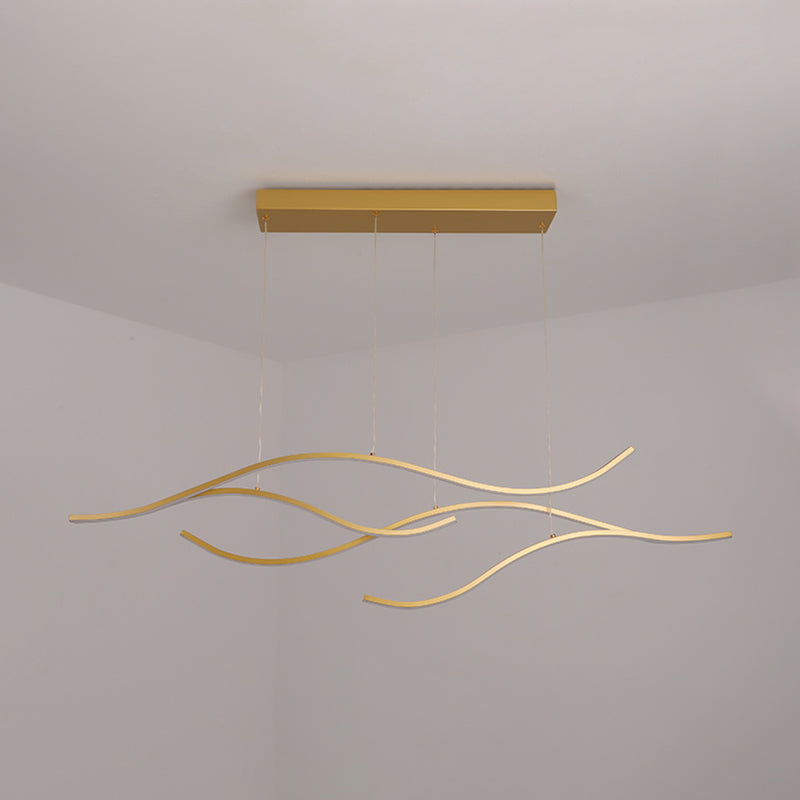 Contemporary Style Linear Shape Pendant Lights Metal Pendant Lighting Fixtures