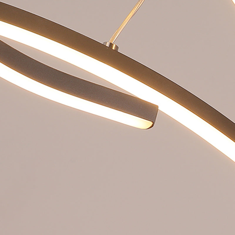 Contemporary Style Linear Shape Pendant Lights Metal Pendant Lighting Fixtures